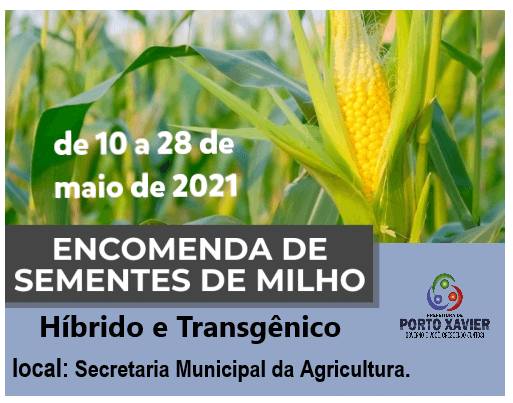 ENCOMENDA DE SEMENTES DE MILHO SAFRA 2021-2022