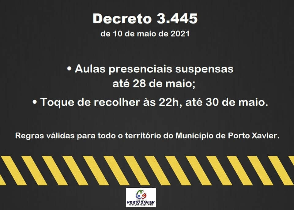 DECRETO N° 3.445 DE 10 DE MAIO DE 2021