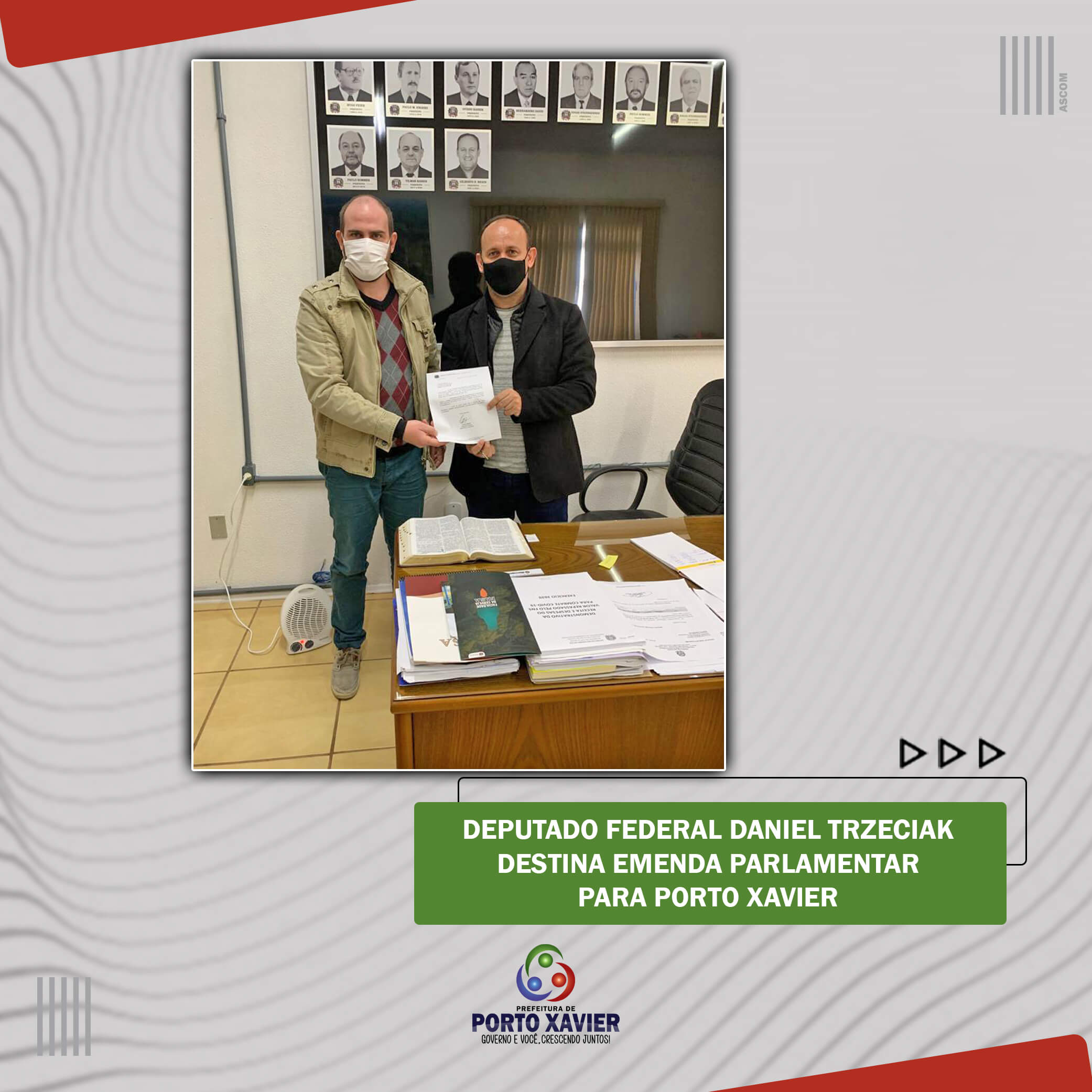 Deputado Federal Daniel Trzeciak destina Emenda Parlamentar para Porto Xavier