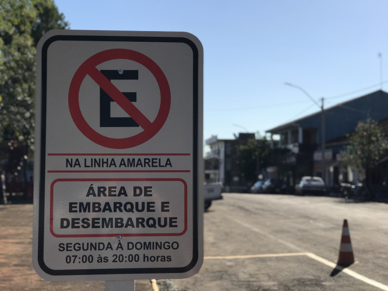 Área de embarque e desembarque é demarcada