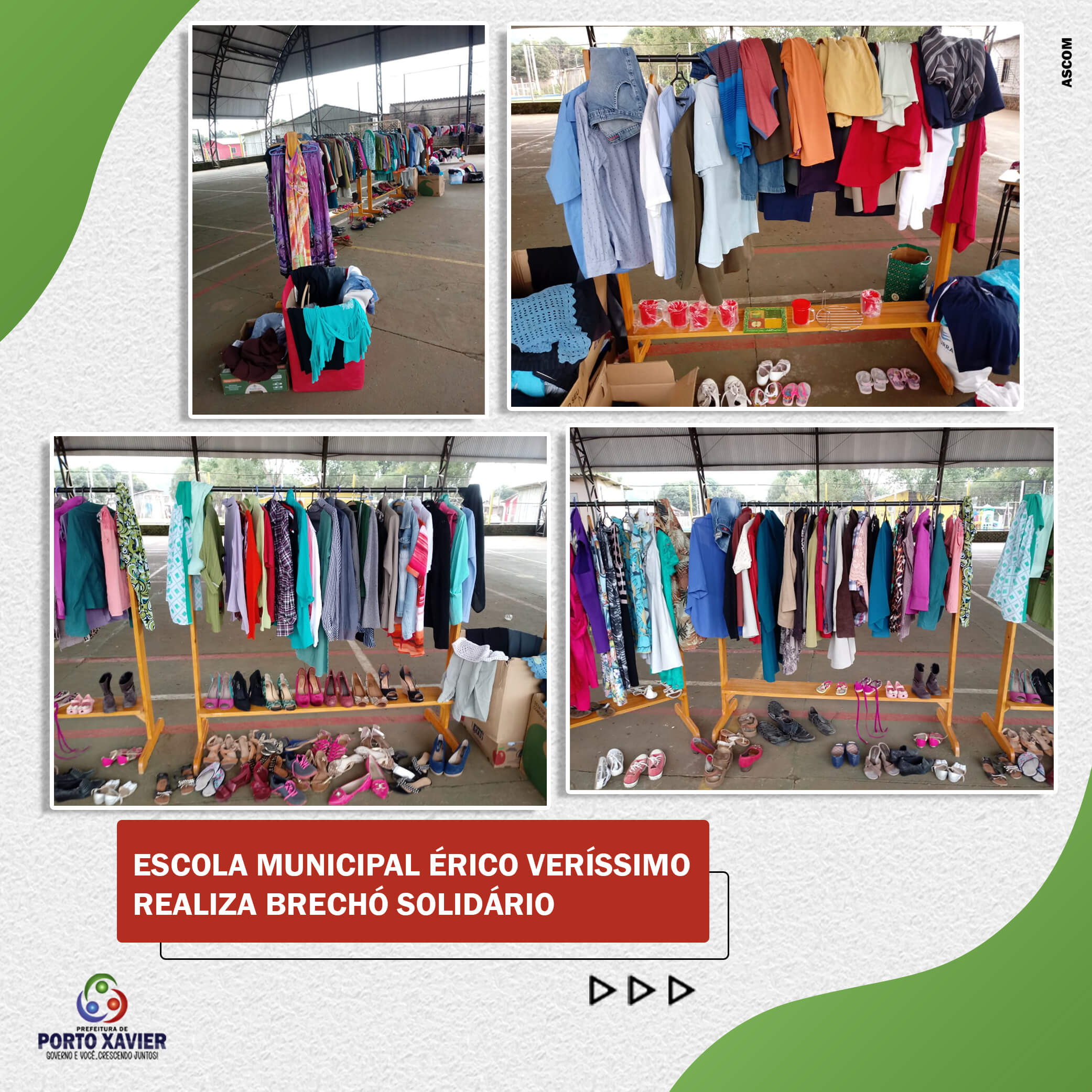 ESCOLA MUNICIPAL ÉRICO VERÍSSIMO REALIZA BRECHÓ SOLIDÁRIO