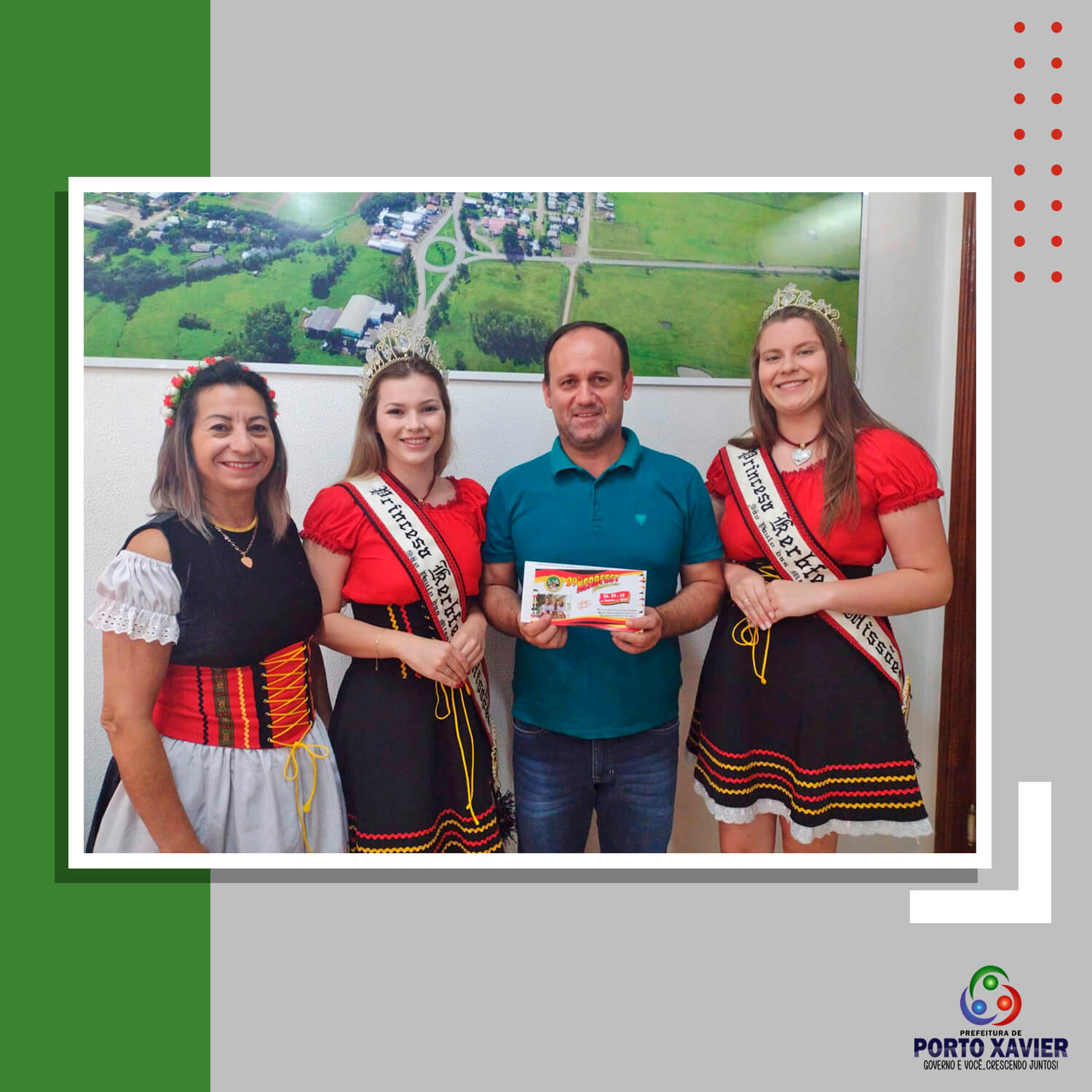 PRESIDENTE E PRINCESAS DA 29ª KERBFEST MISSÕES VISITAM GABINETE