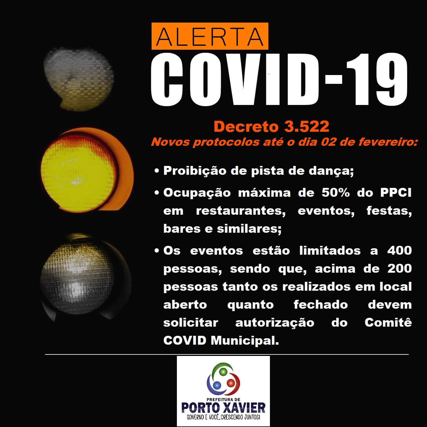 NOVOS PROTOCOLOS PARA COVID-19 VIGENTES ATÉ 02 DE FEVEREIRO