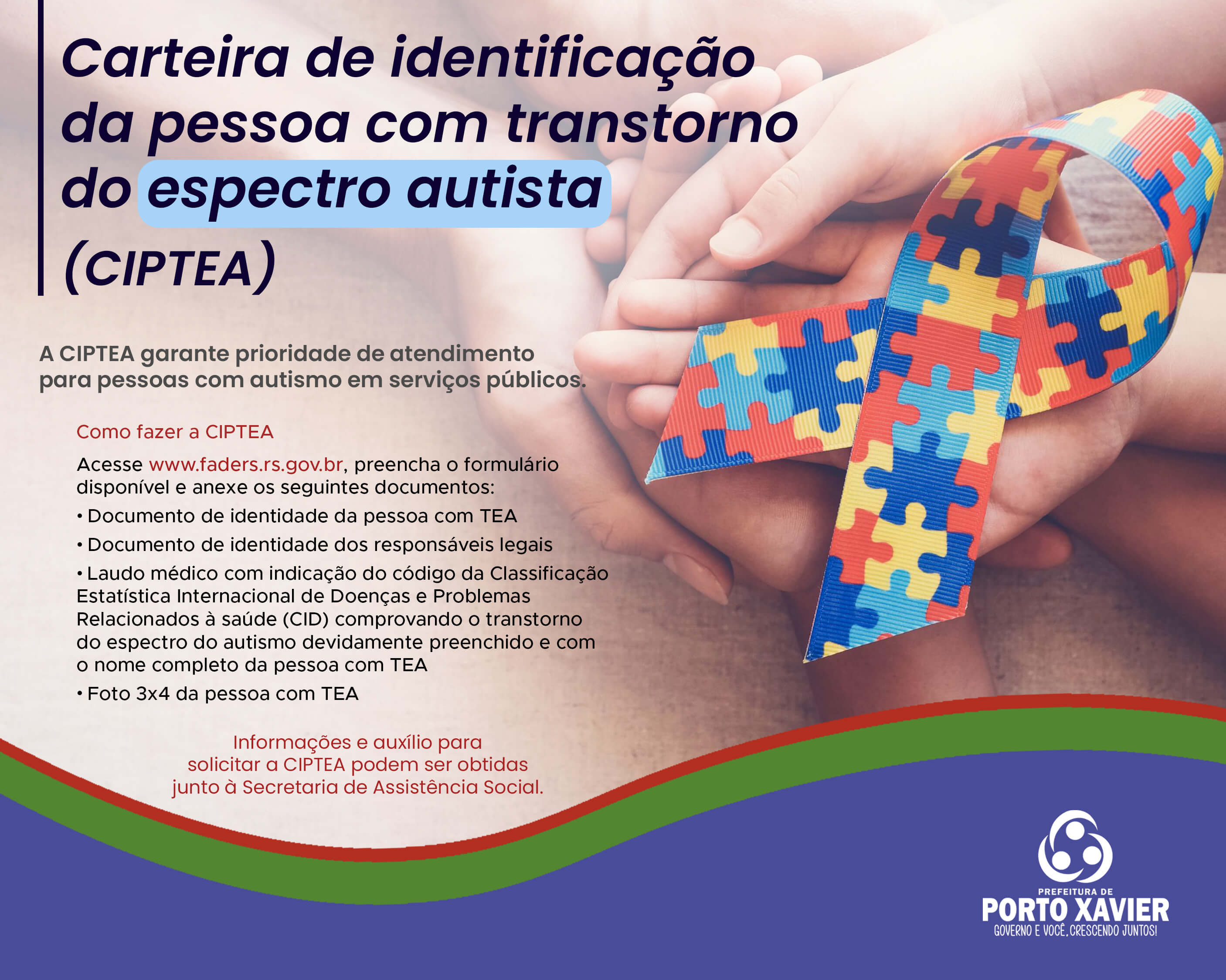 CARTEIRA DE IDENTIFICAÇÃO DA PESSOA COM TRANSTORNO DO ESPECTRO AUTISTA (CIPTEA) PODE SER SOLICITADA