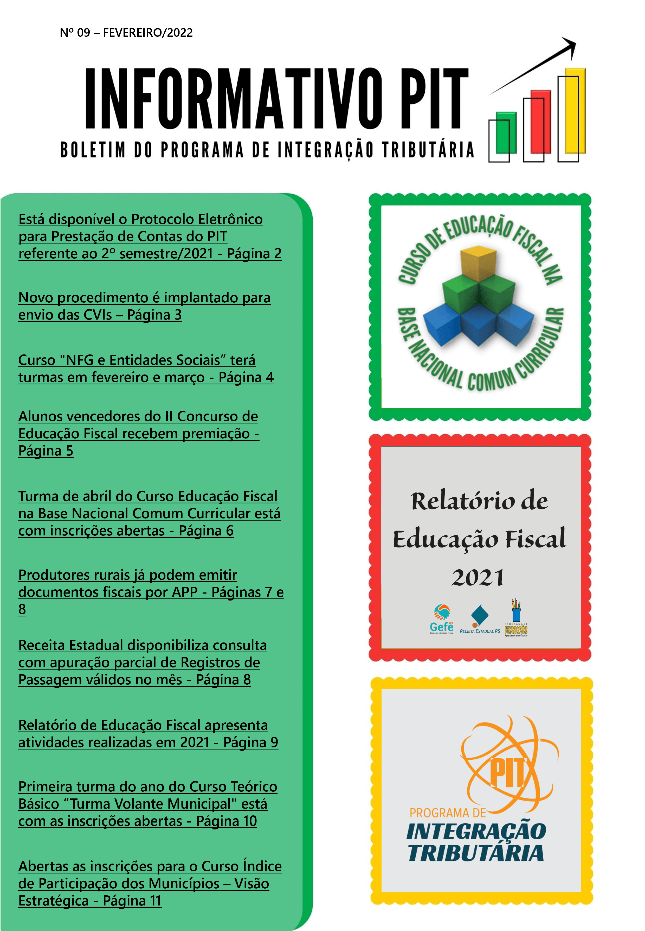 INFORMATIVO PIT Nº 9/FEVEREIRO 2022