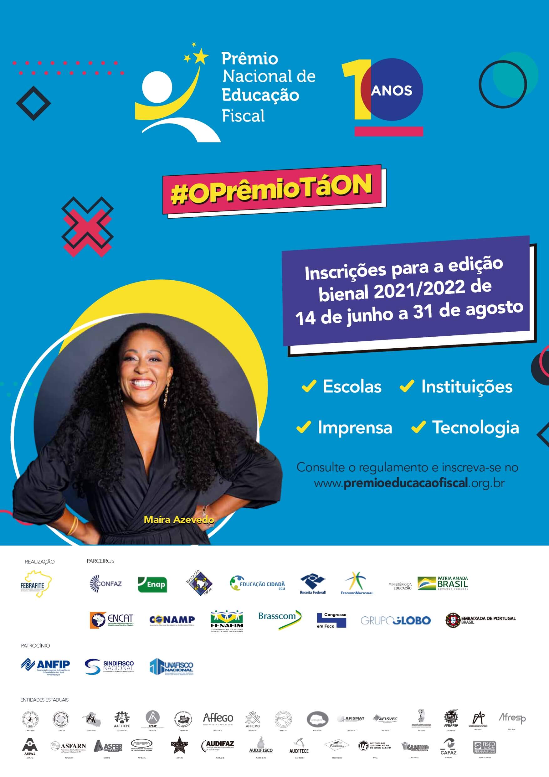 INSCRIÇÕES ABERTAS PARA O PRÊMIO NACIONAL DE EDUCAÇÃO FISCAL