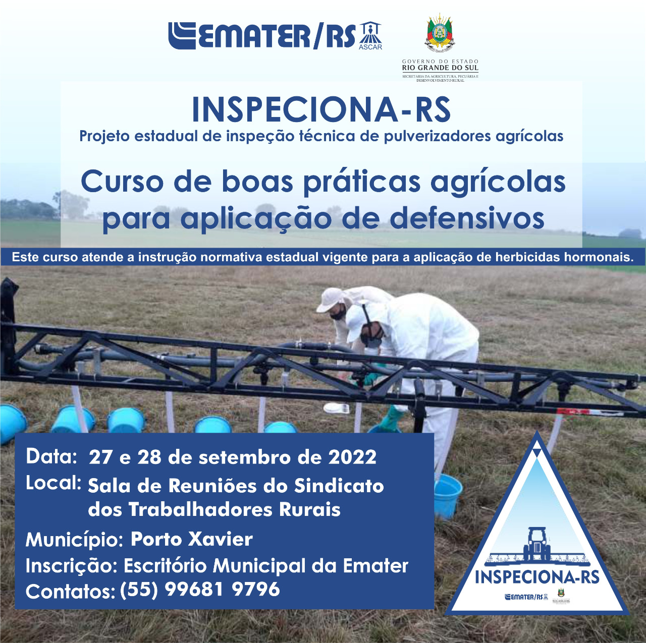 CURSO DE BOAS PRÁTICAS AGRÍCOLAS PARA APLICAÇÃO DE DEFENSIVOS