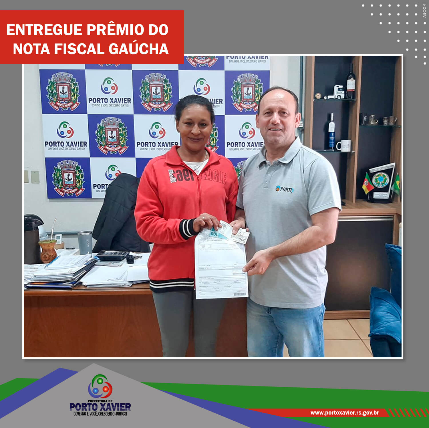 ENTREGUE O PRÊMIO DO PROGRAMA NOTA FISCAL GAÚCHA