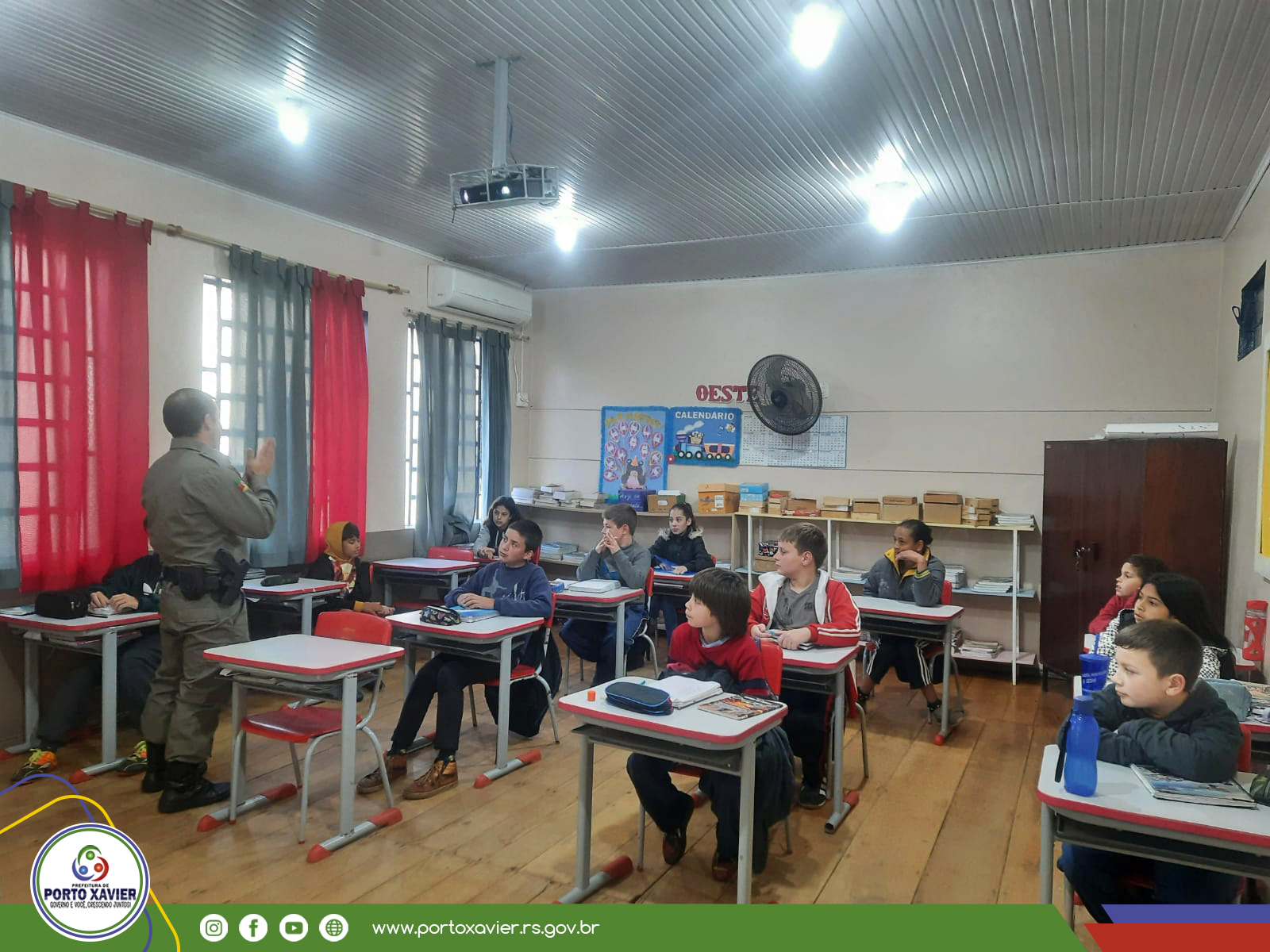 PREFEITURA DE PORTO XAVIER E BRIGADA MILITAR INICIAM AULAS DO PROERD