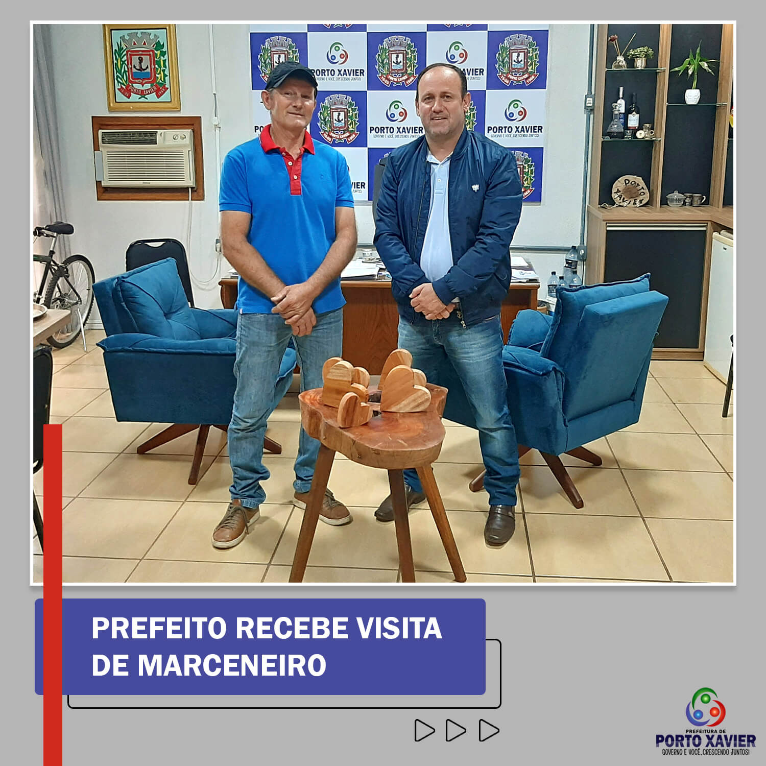 PREFEITO RECEBE VISITA DE MARCENEIRO