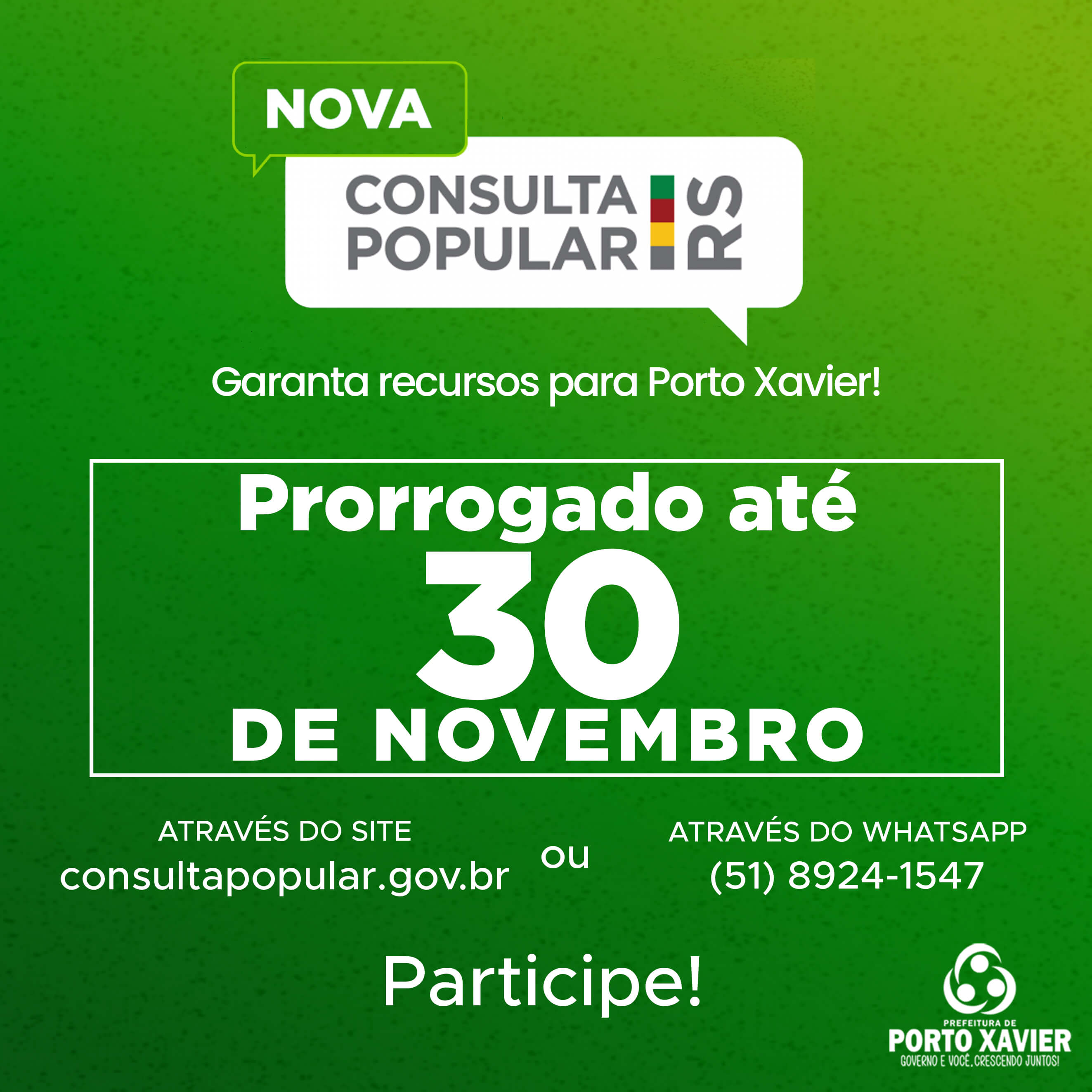 PRORROGADO PRAZO DE VOTAÇÃO DA CONSULTA POPULAR 2022