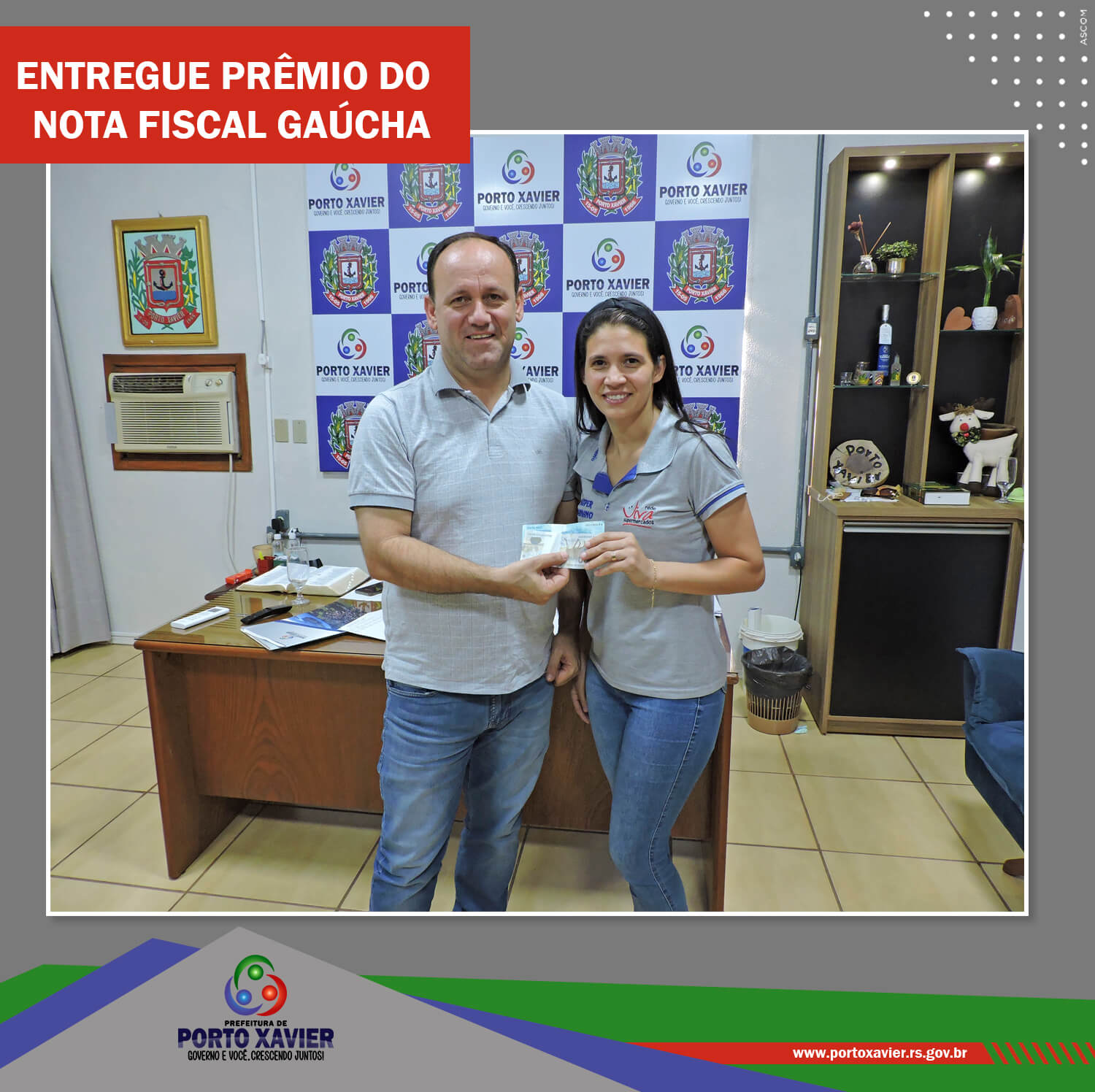 ENTREGUE O PRÊMIO DO PROGRAMA NOTA FISCAL GAÚCHA