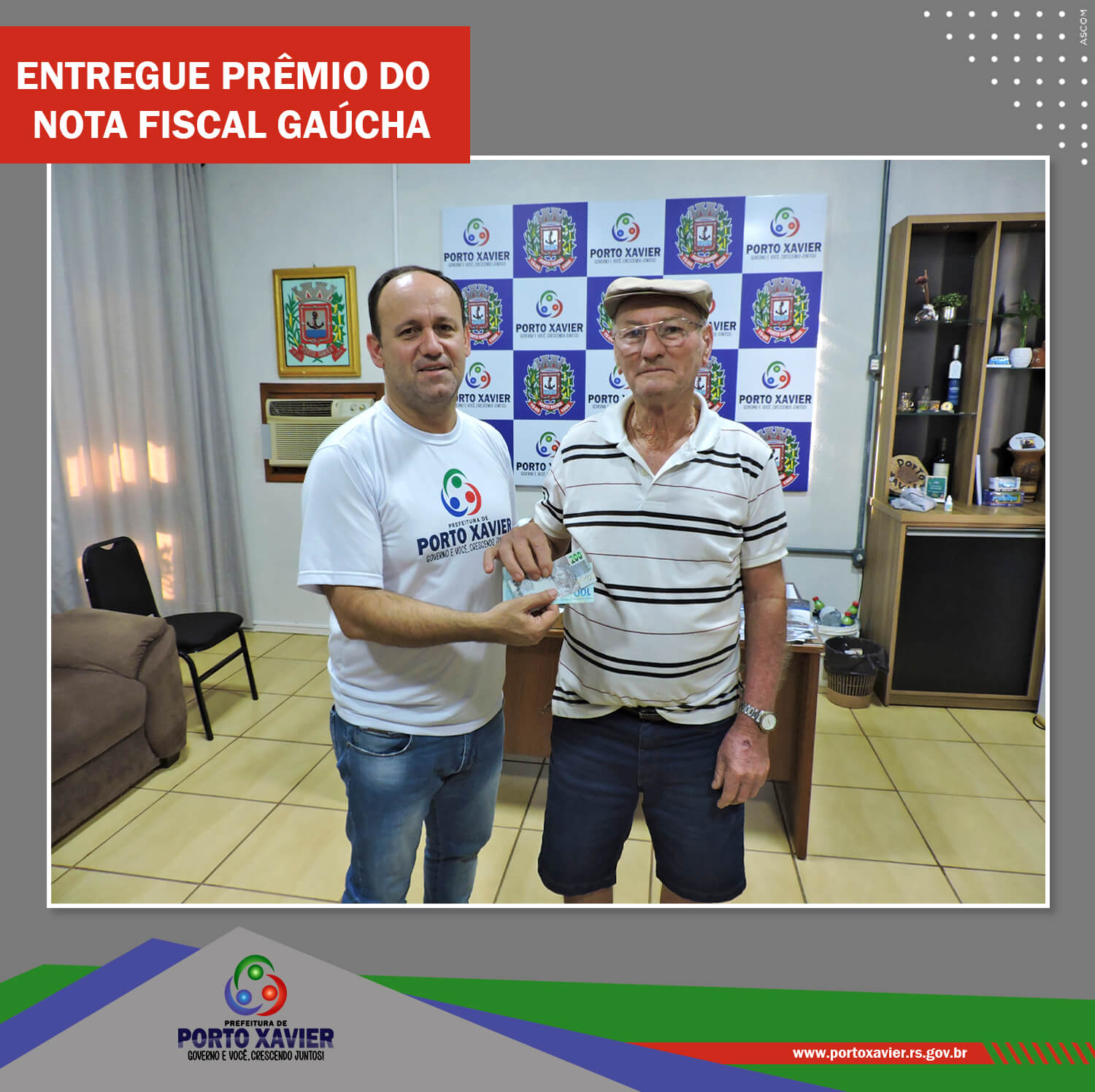 ENTREGUE O PRÊMIO DO PROGRAMA NOTA FISCAL GAÚCHA