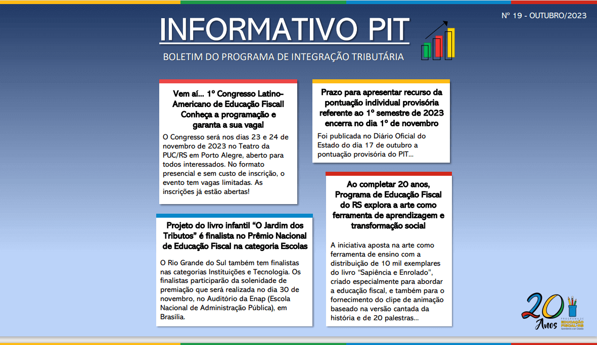 INFORMATIVO PIT Nº 19/OUTUBRO 2023
