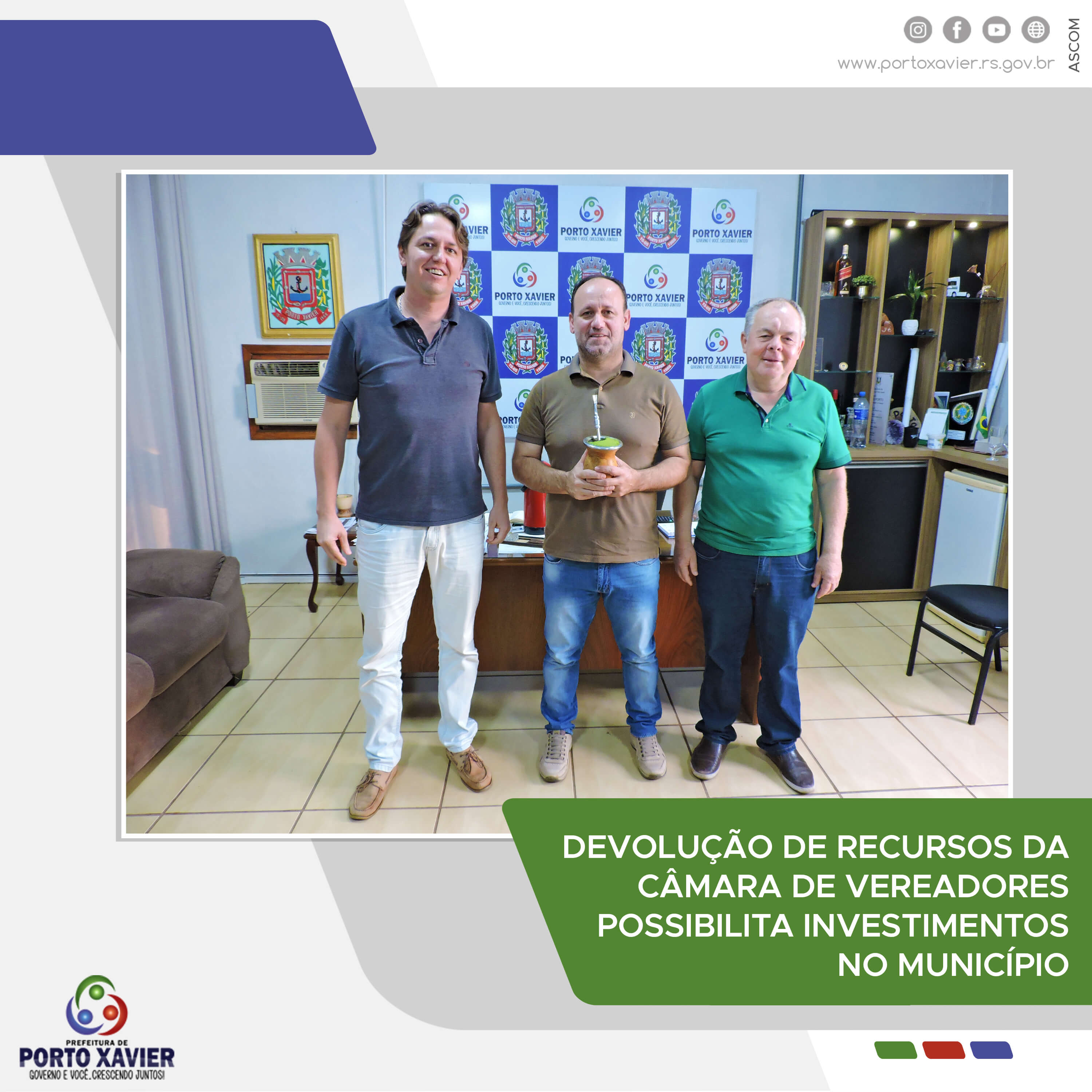 DEVOLUÇÃO DE RECURSOS DA CÂMARA DE VEREADORES POSSIBILITA INVESTIMENTOS NO MUNICÍPIO