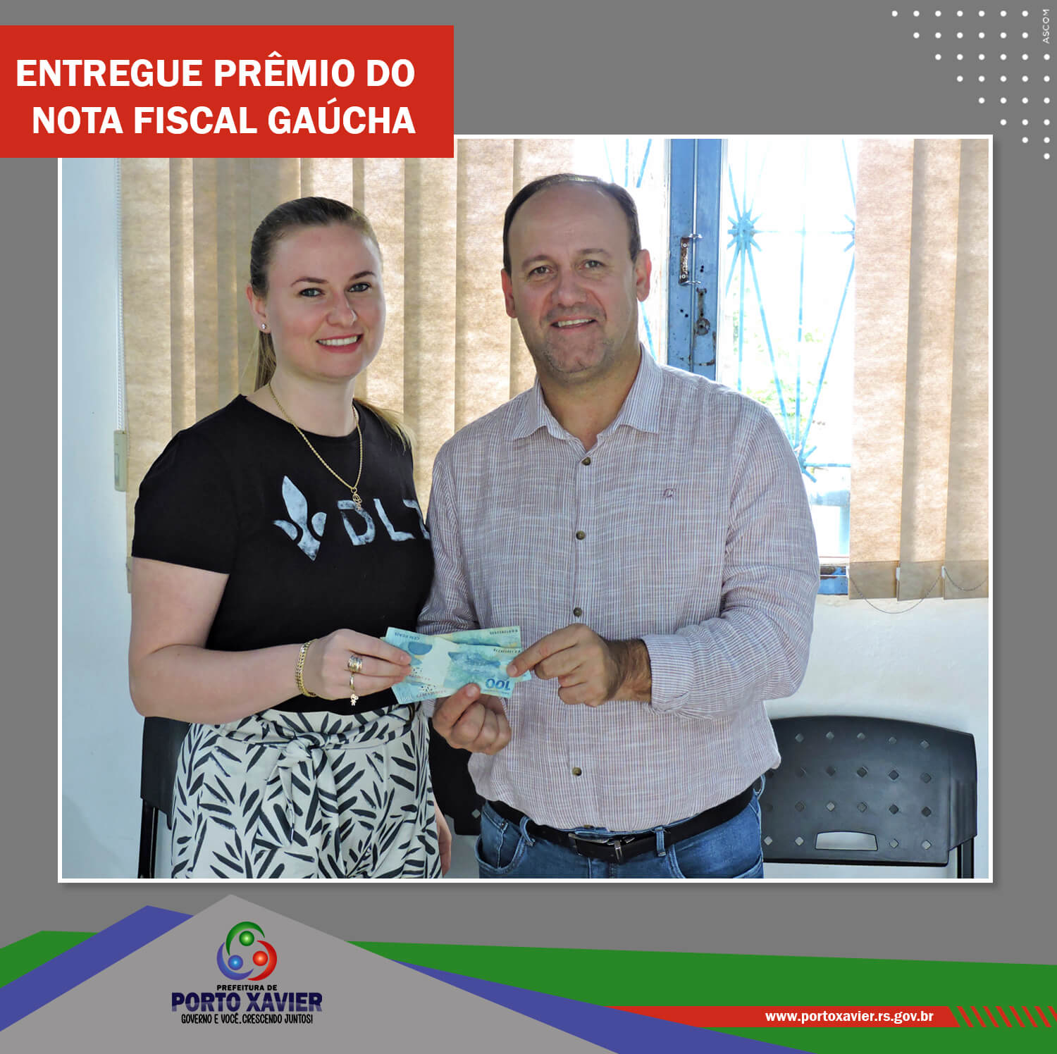 ENTREGUE O PRÊMIO DO PROGRAMA NOTA FISCAL GAÚCHA