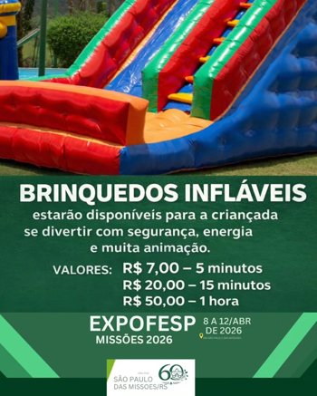 <span style="font-size: 12pt;">ESPA&Ccedil;O INFANTIL GARANTE DIVERS&Atilde;O E ALEGRIA PARA AS CRIAN&Ccedil;AS DURANTE TODOS OS DIAS DA FEIRA!</span>