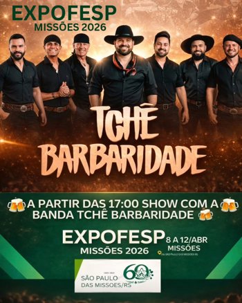 <span style="font-size: 12pt;">TCH&Ecirc; BARBARIDADE ANIMA A EXPOFESP MISS&Otilde;ES COM MUITA M&Uacute;SICA E TRADI&Ccedil;&Atilde;O GA&Uacute;CHA</span>
