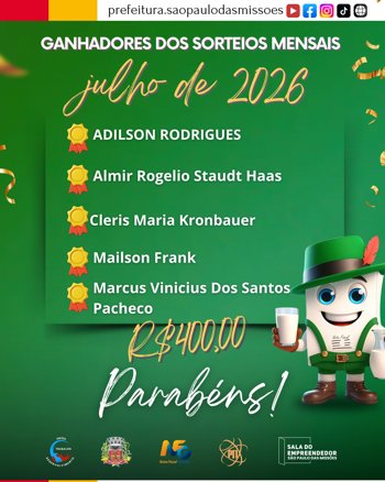 <span style="font-size: 12pt;">GANHADORES DO SORTEIO DE JULHO DE 2026 DA NOTA FISCAL GA&Uacute;CHA</span>