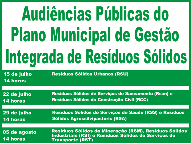 AUDIÊNCIA PÚBLICA OCORRE HOJE À TARDE