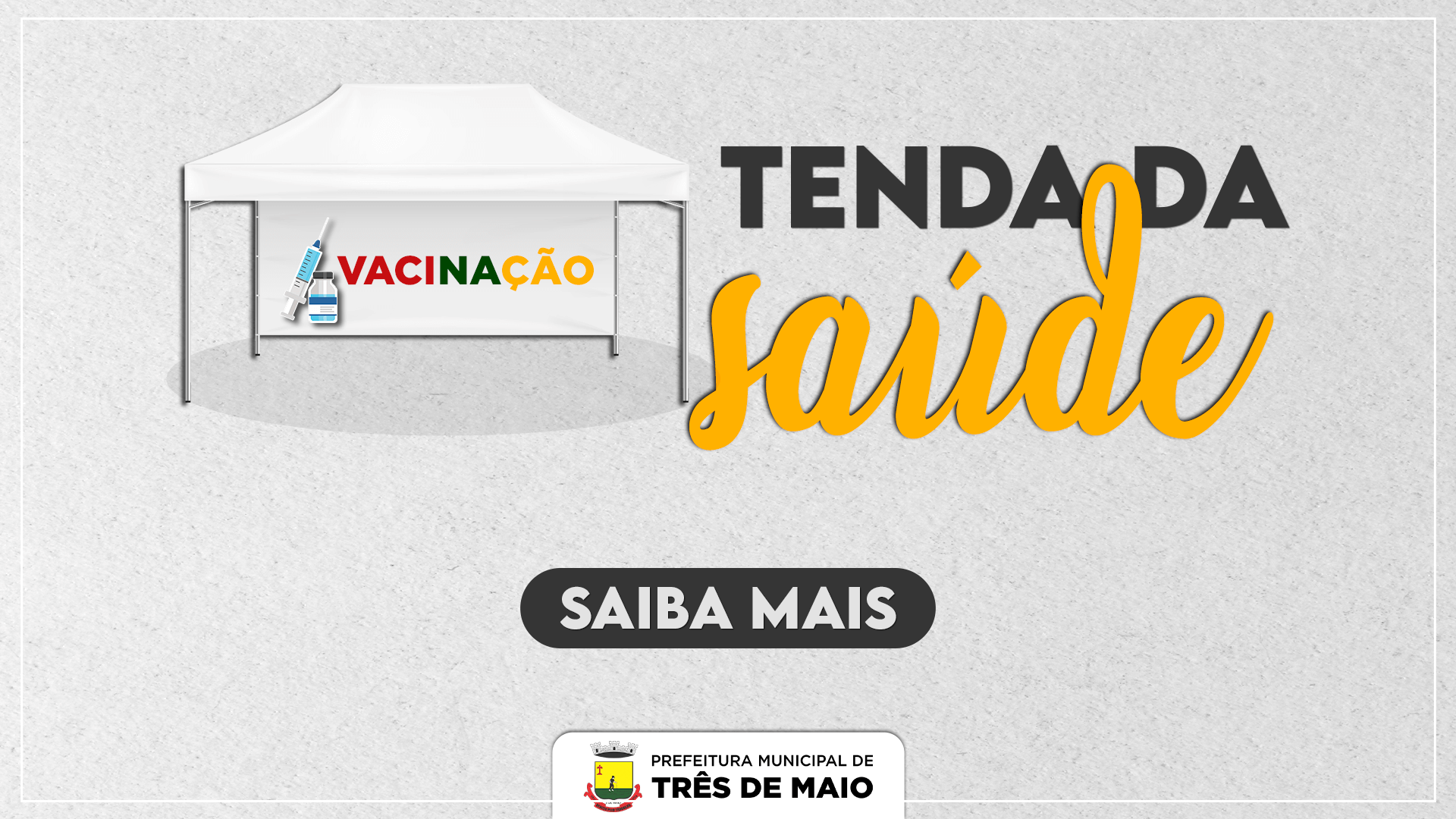 <p>TENDA DA SA&Uacute;DE OCORRE AMANH&Atilde; EM FRENTE AO PAL&Aacute;CIO MUNICIPAL</p>