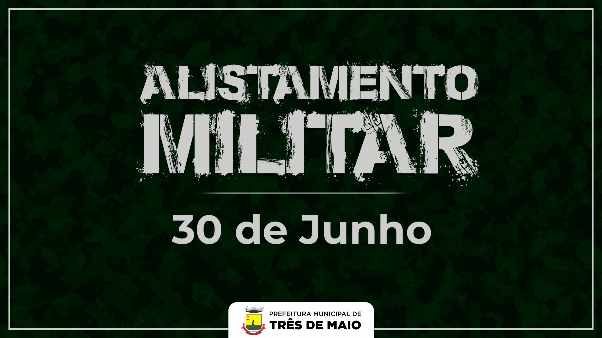 <p>PRAZO PARA O ALISTAMENTO MILITAR ENCERRA ESTA SEMANA</p>