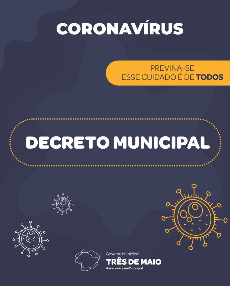 Governo Municipal decreta situação de calamidade pública decorrente do surto epidêmico de COVID-19
