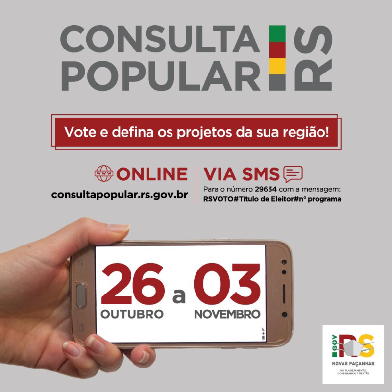 Votação da Consulta Popular acontecerá até dia 3 de novembro