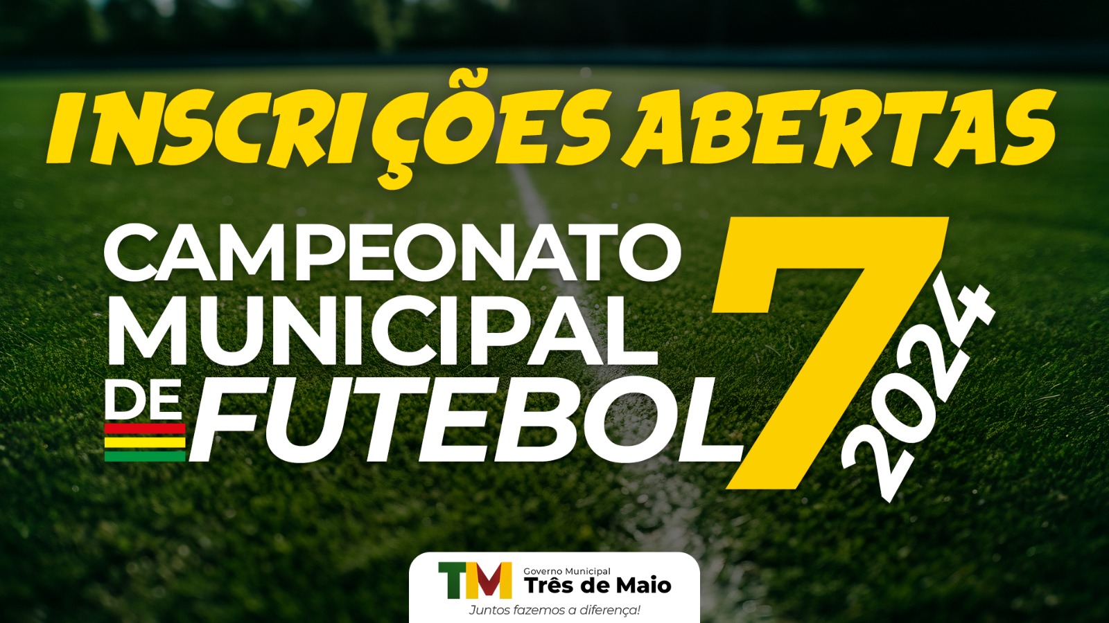 <p>INSCRI&Ccedil;&Otilde;ES ABERTAS PARA O CAMPEONATO MUNICIPAL DE FUTEBOL 7</p>