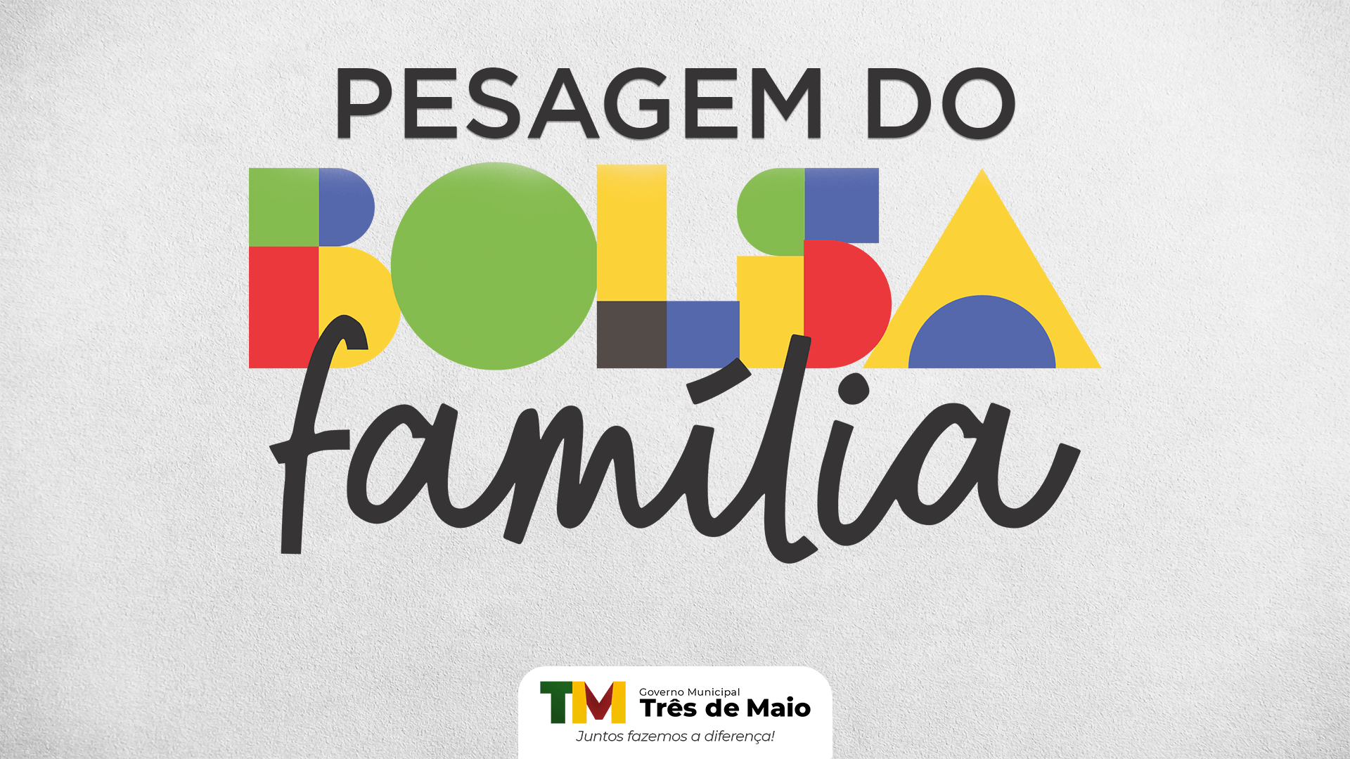 <p>PESAGEM DO BOLSA FAM&Iacute;LIA NA ESF VIVA BEM PROMORAR IR&Aacute; OCORRER NA SEGUNDA-FEIRA</p>