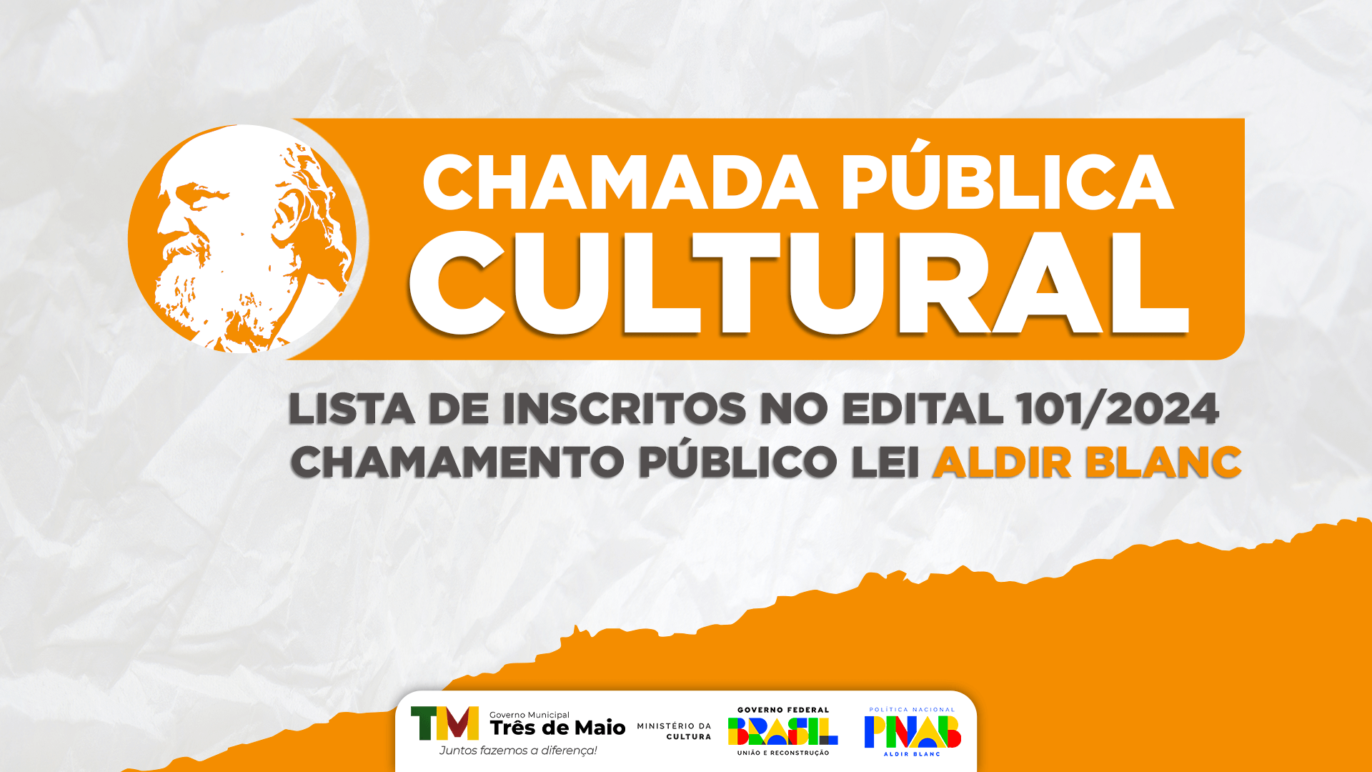 <p>COORDENADORA DE CULTURA DIVULGA LISTA DE INSCRITOS NO EDITAL 101/2024 - LEI ALDIR BLANC</p>
<p><span style="font-size: 10pt;">&nbsp;</span></p>