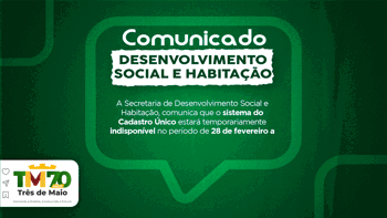 <p><strong>COMUNICADO DA SECRETARIA DE DESENVOLVIMENTO SOCIAL E HABITA&Ccedil;&Atilde;O</strong></p>