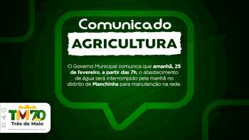 <p><strong>COMUNICADO DA SECRETARIA DE AGRICULTURA</strong></p>
