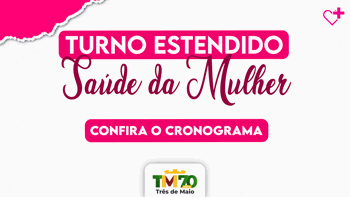 <p>TURNO ESTENDIDO DAS UNIDADES DE SA&Uacute;DE EM ALUS&Atilde;O AO M&Ecirc;S DA MULHER INICIA HOJE</p>