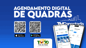 <p>AGENDAMENTO DE QUADRAS EM TR&Ecirc;S DE MAIO SER&Aacute; DIGITAL A PARTIR DE 2 DE JUNHO PELO APLICATIVO TMCONECTADA</p>