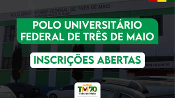 <p>INSCRI&Ccedil;&Otilde;ES ABERTAS PARA ESPECIALIZA&Ccedil;&Atilde;O EM GEST&Atilde;O E GERENCIAMENTO DAS REDES DE ATEN&Ccedil;&Atilde;O &Agrave; SA&Uacute;DE PELA UFSM NO POLO UNIVERSIT&Aacute;RIO FEDERAL DE TR&Ecirc;S DE MAIO</p>