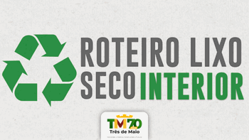 <p>COLETA DO LIXO SECO NO INTERIOR SER&Aacute; REALIZADA ENTRE OS DIAS 18 E 22 DE AGOSTO<br /><br /></p>