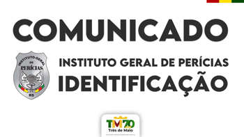 <p>COMUNICADO DO IGP &ndash; IDENTIFICA&Ccedil;&Atilde;O</p>