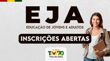 <p>INSCRI&Ccedil;&Otilde;ES PARA O EJA INICIAM NA PR&Oacute;XIMA SEGUNDA-FEIRA</p>