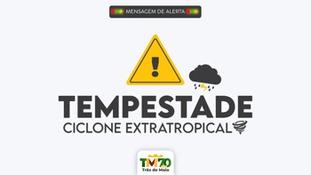 <p>DEFESA CIVIL EMITE ALERTA PARA TEMPESTADE SEVERA E FORMA&Ccedil;&Atilde;O DE CICLONE</p>