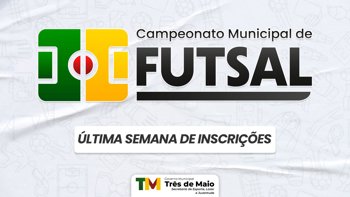 <p>INSCRI&Ccedil;&Otilde;ES DO CAMPEONATO MUNICIPAL DE FUTSAL 2026 ENCERRAM NESTA SEMANA</p>