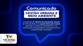 <p>GOVERNO MUNICIPAL FINALIZA CONTRATO EMERGENCIAL PARA RETOMADA DO TRANSPORTE URBANO</p>