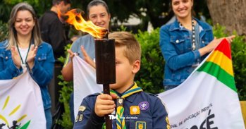 Tr&ecirc;s de Maio recebe o Fogo Simb&oacute;lico da P&aacute;tria no dia 19 de agosto