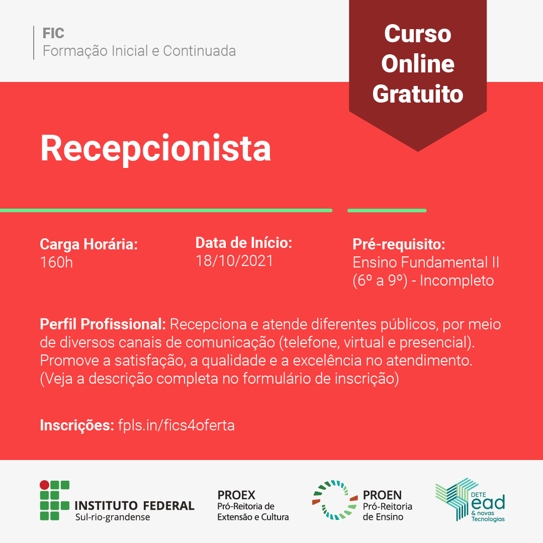 POLO ESTÁ COM INSCRIÇÕES ABERTAS PARA 10 CURSOS PROFISSIONALIZANTES