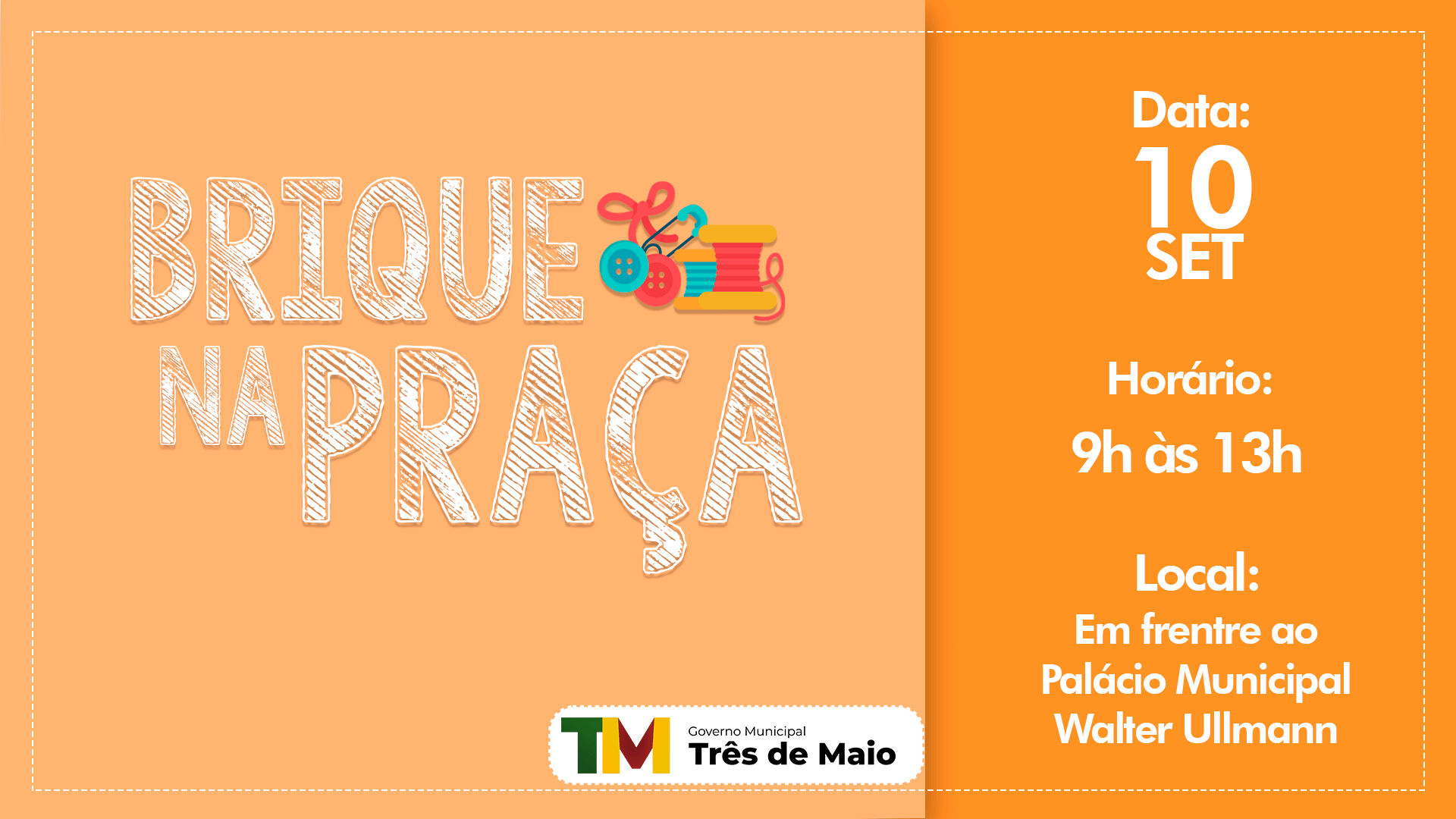 BRIQUE NA PRAÇA OCORRE NO SÁBADO