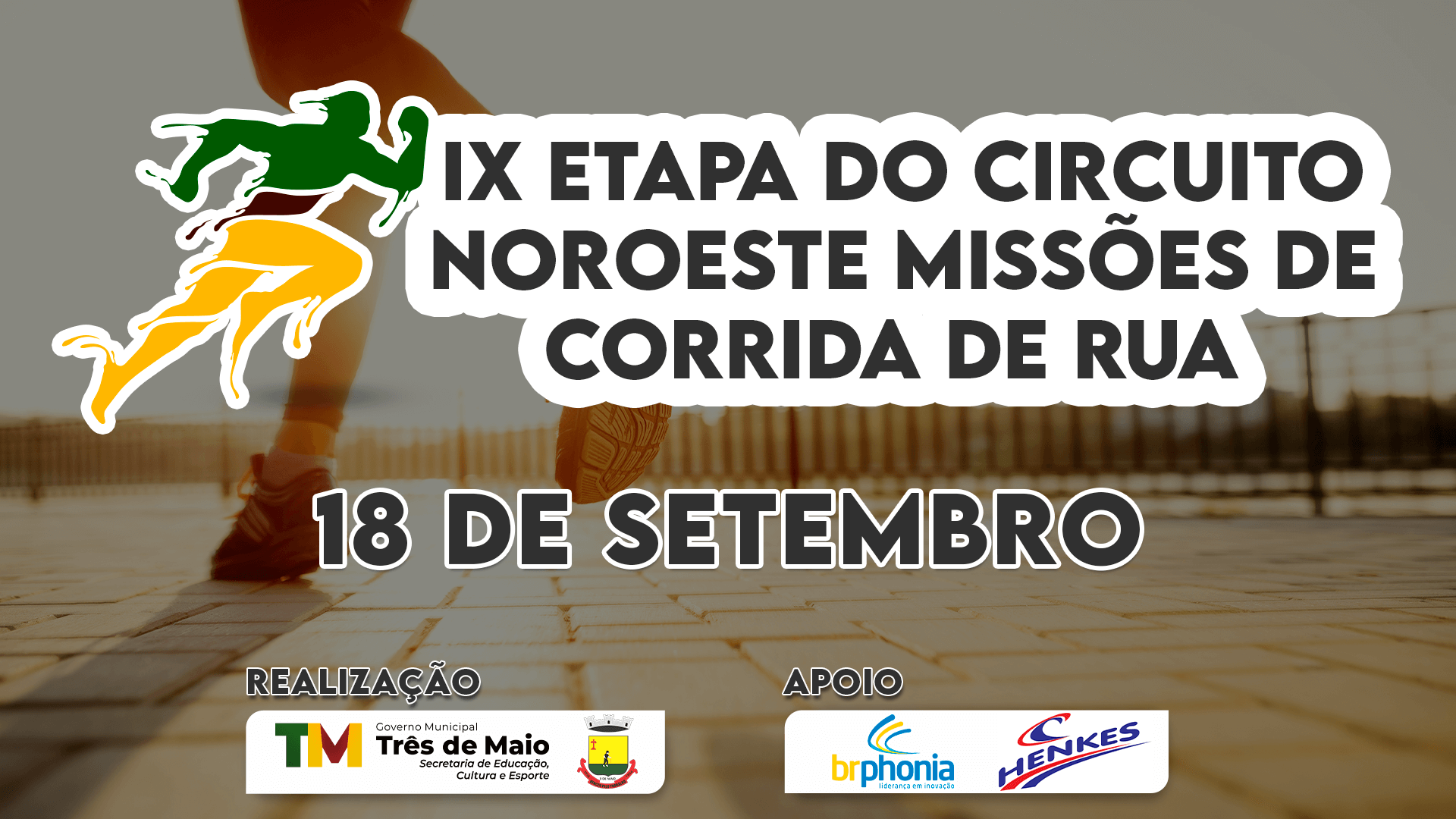 INSCRIÇÕES PARA A IX ETAPA DO CIRCUITO NOROESTE MISSÕES DE CORRIDA DE RUA SE ENCERRAM AMANHÃ