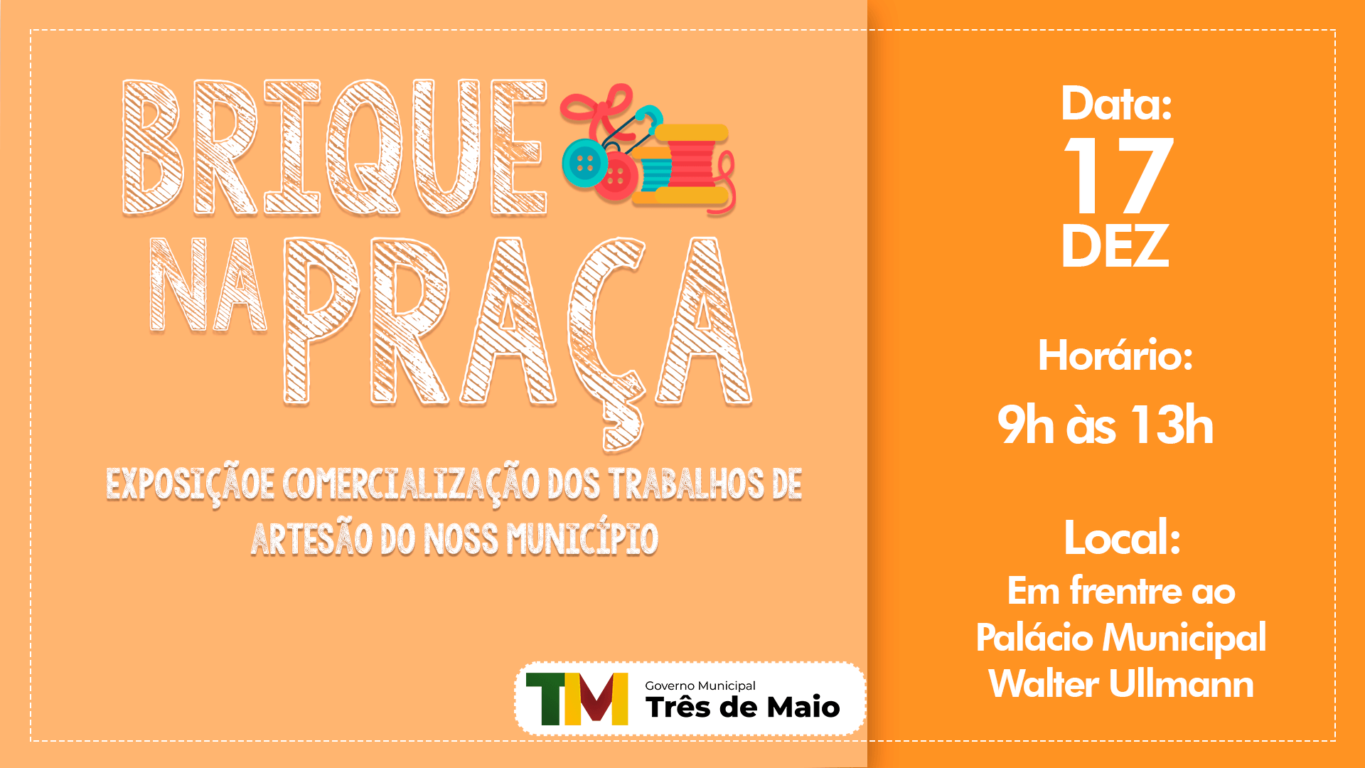 BRIQUE NA PRAÇA OCORRE NO SÁBADO