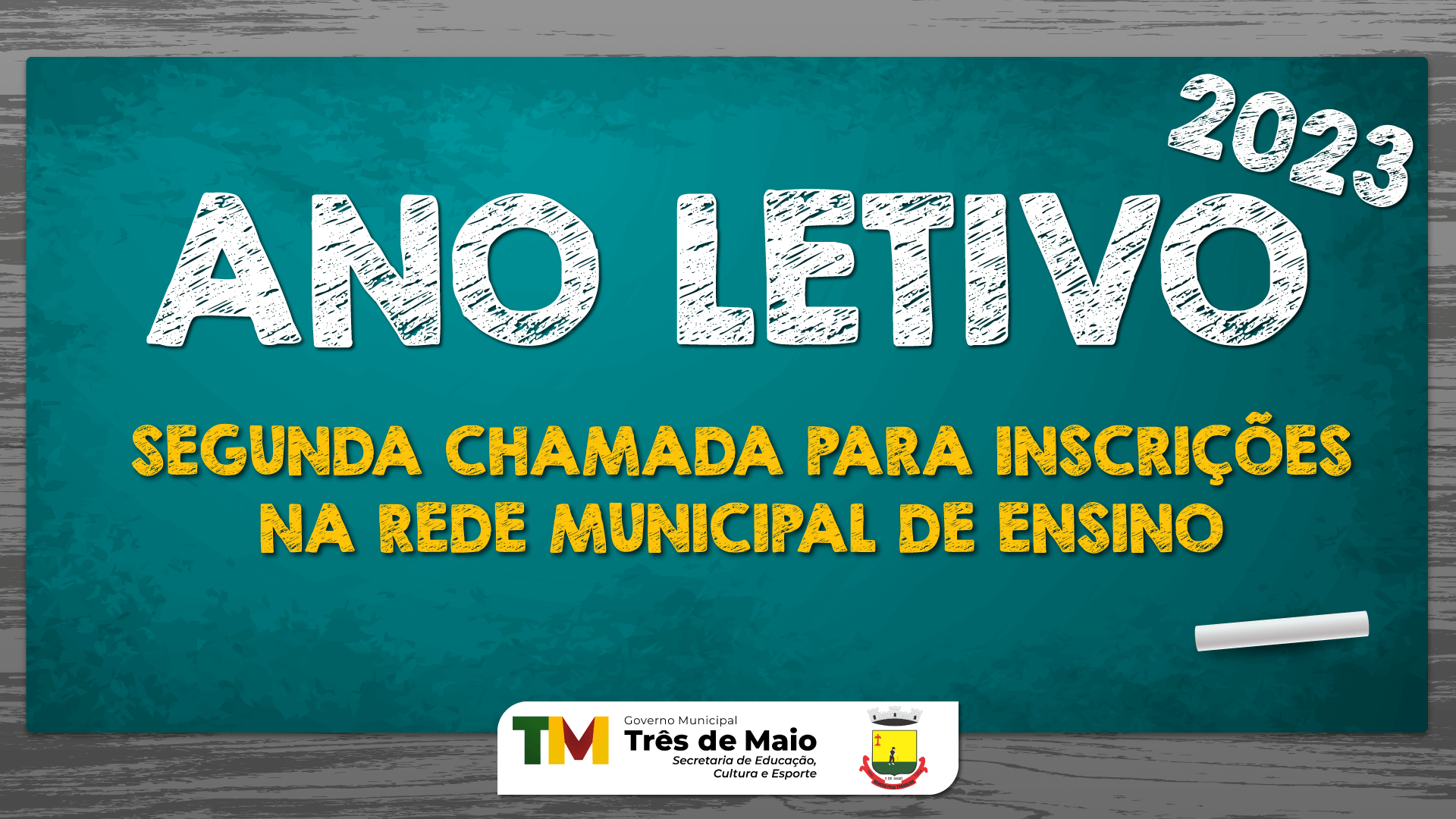 ESTÁ ABERTA A SEGUNDA CHAMADA PARA INSCRIÇÕES DE VAGAS NA REDE MUNICIPAL ENSINO