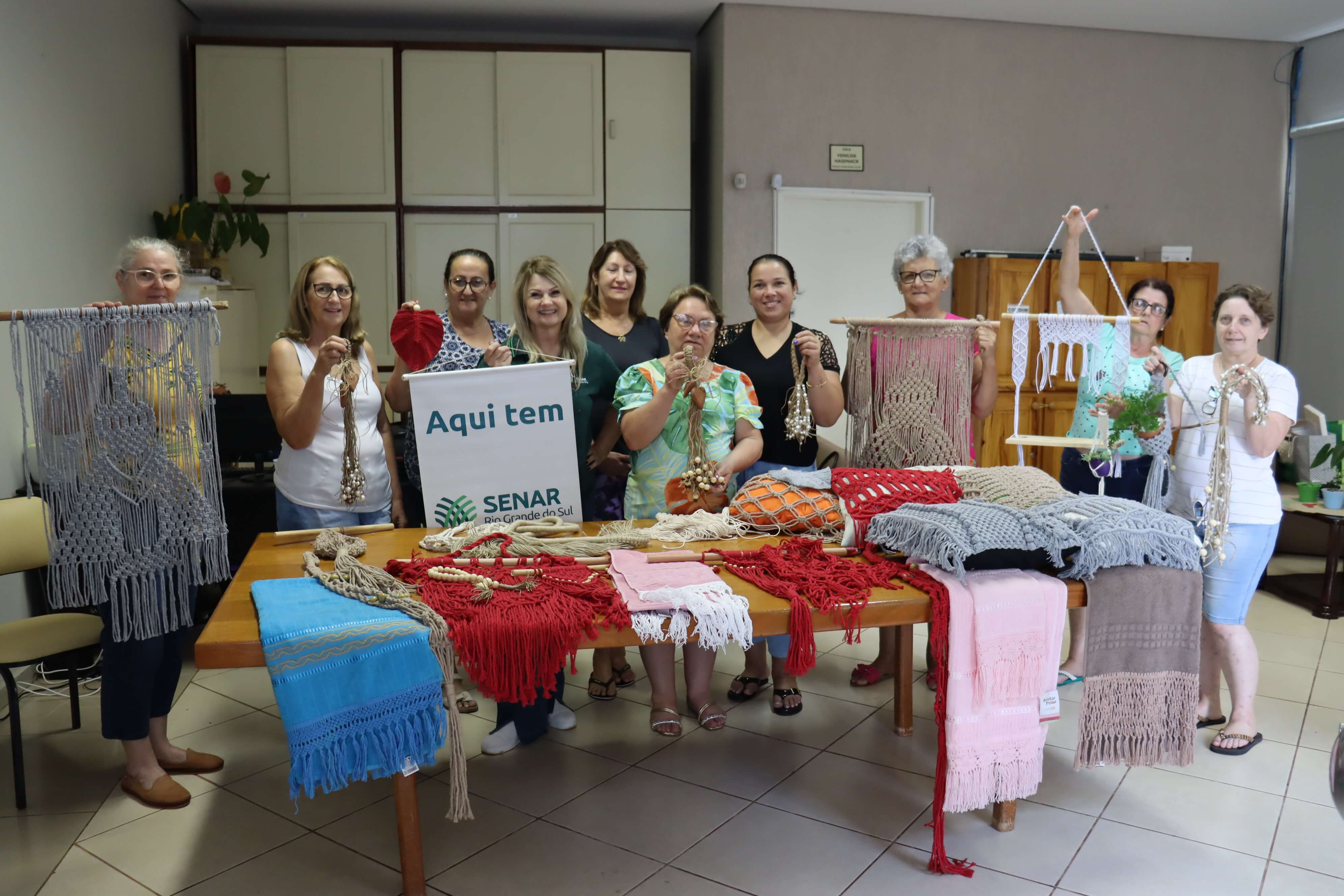 CURSO DE MACRAMÊ ENCERROU NA SEXTA-FEIRA