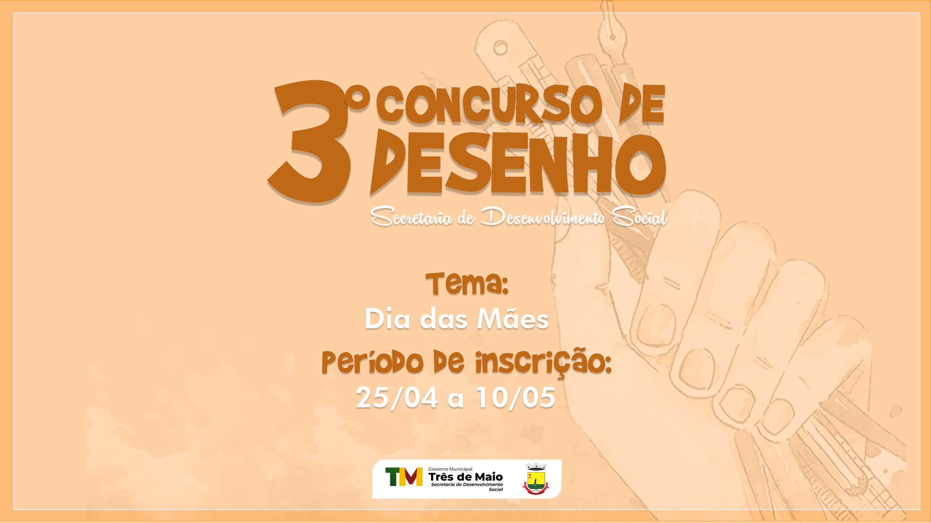 SECRETARIA DO DESENVOLVIMENTO SOCIAL REALIZARÁ O 3º CONCURSO DE DESENHO